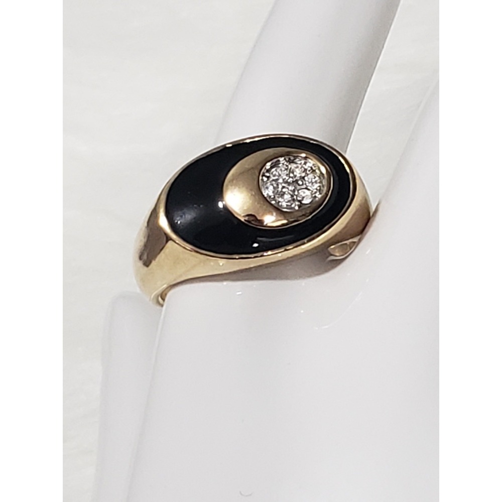 SZ 13 Lauren G Adams mens womens MCM celestial star treck art deco enamel ring